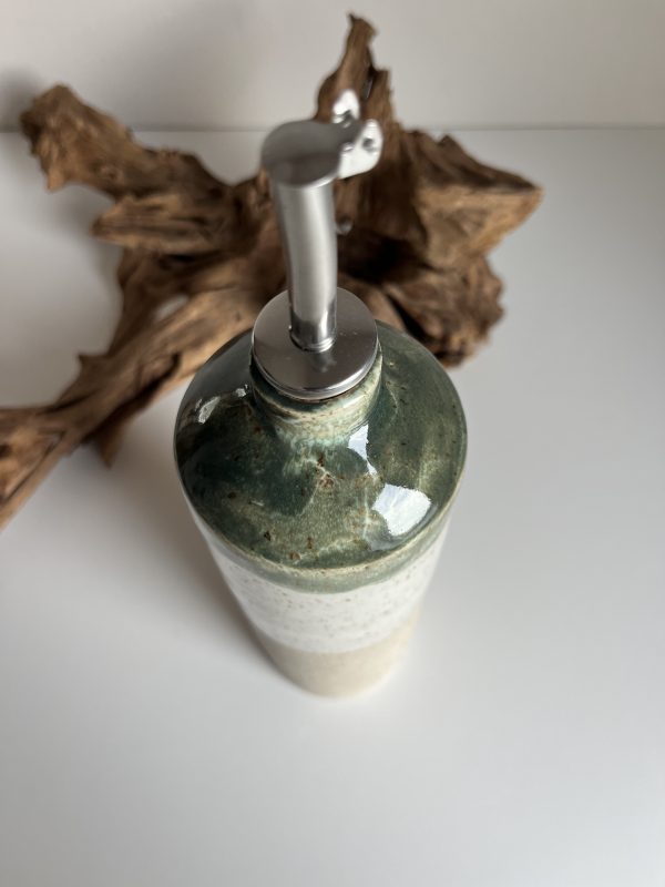 Huilier en grès Naturel et vert – Image 2