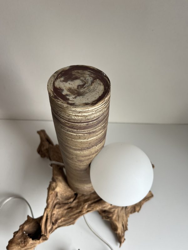 Lampe tube en grès mélangés – Image 2