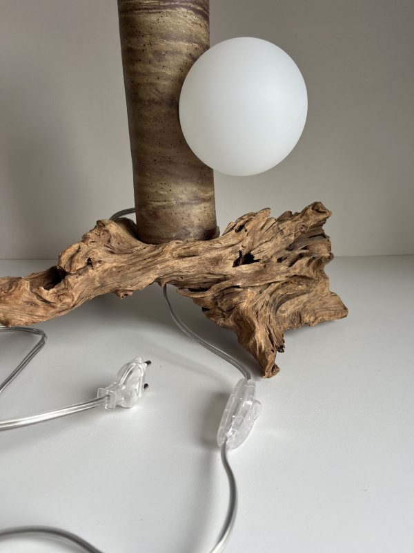 Lampe tube en grès mélangés – Image 4