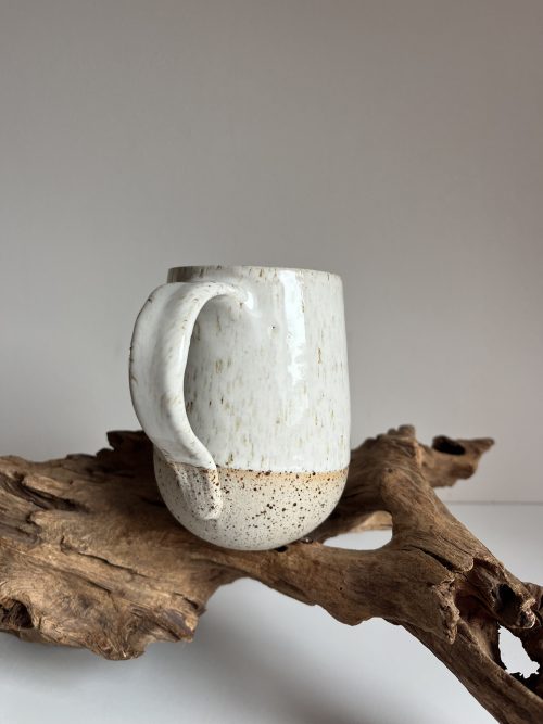 Mug en grès partiellement émaillé