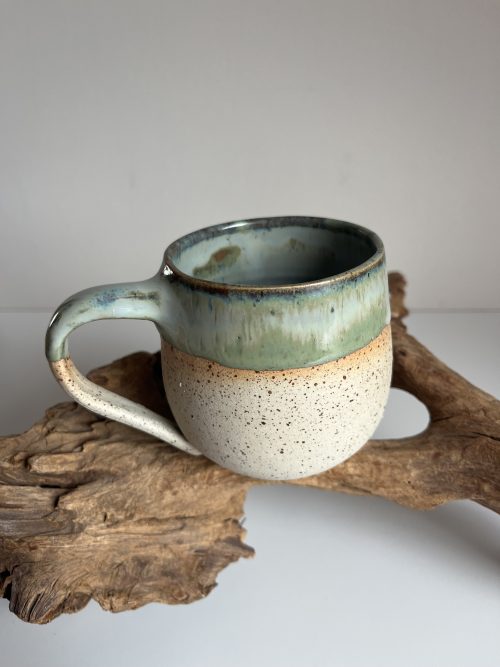 Mug partiellement émaillé bleu vert