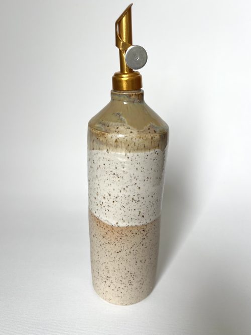 Huilier en grès blanc beige médium